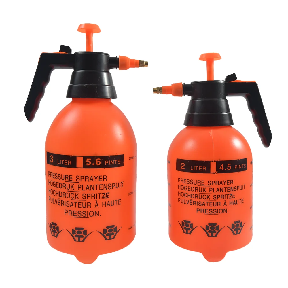 2L/3L Orange Hand Pressure Trigger Sprayer Bottle Adjustable