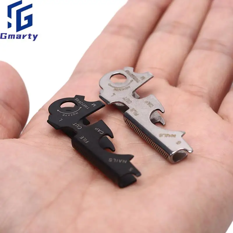 

8 in 1 Outdoor Survival Gear Gadget Stainless Steel Keychain