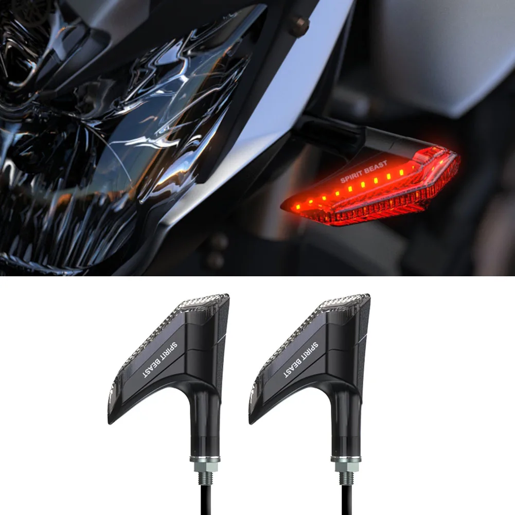 

Turn Signal Light Motorcycle 12V LED Indicator 2Pcs Red Light Universal Warning Light