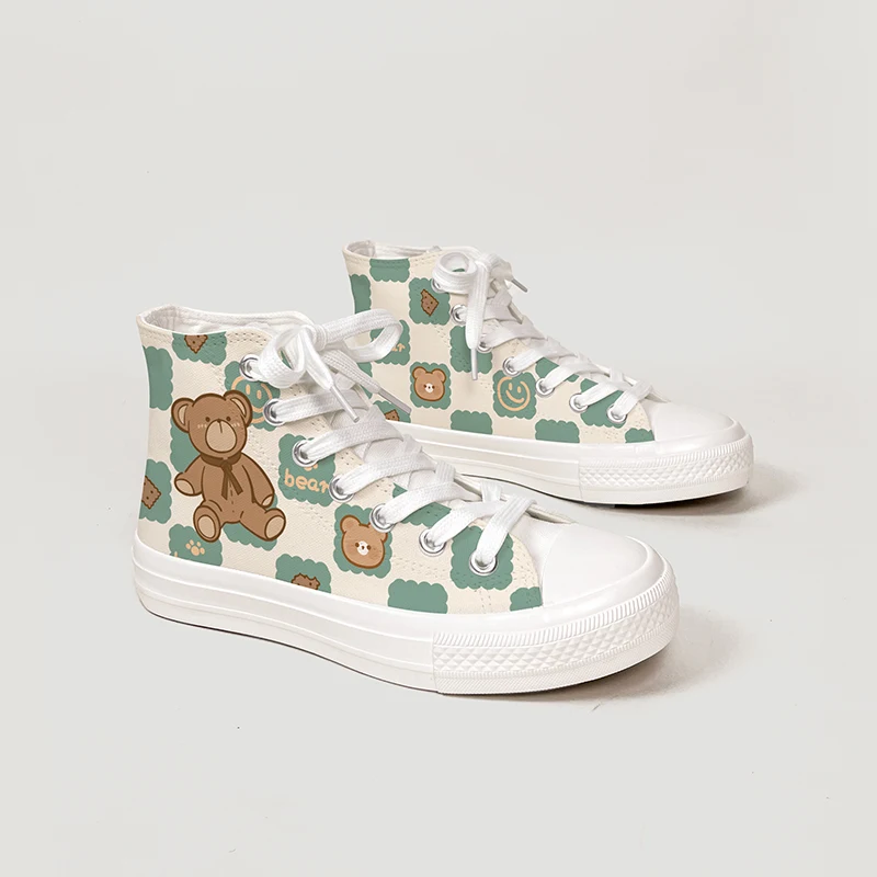 Женские кроссовки на плоской подошве Amy and Michael парусиновые с высоким берцем и