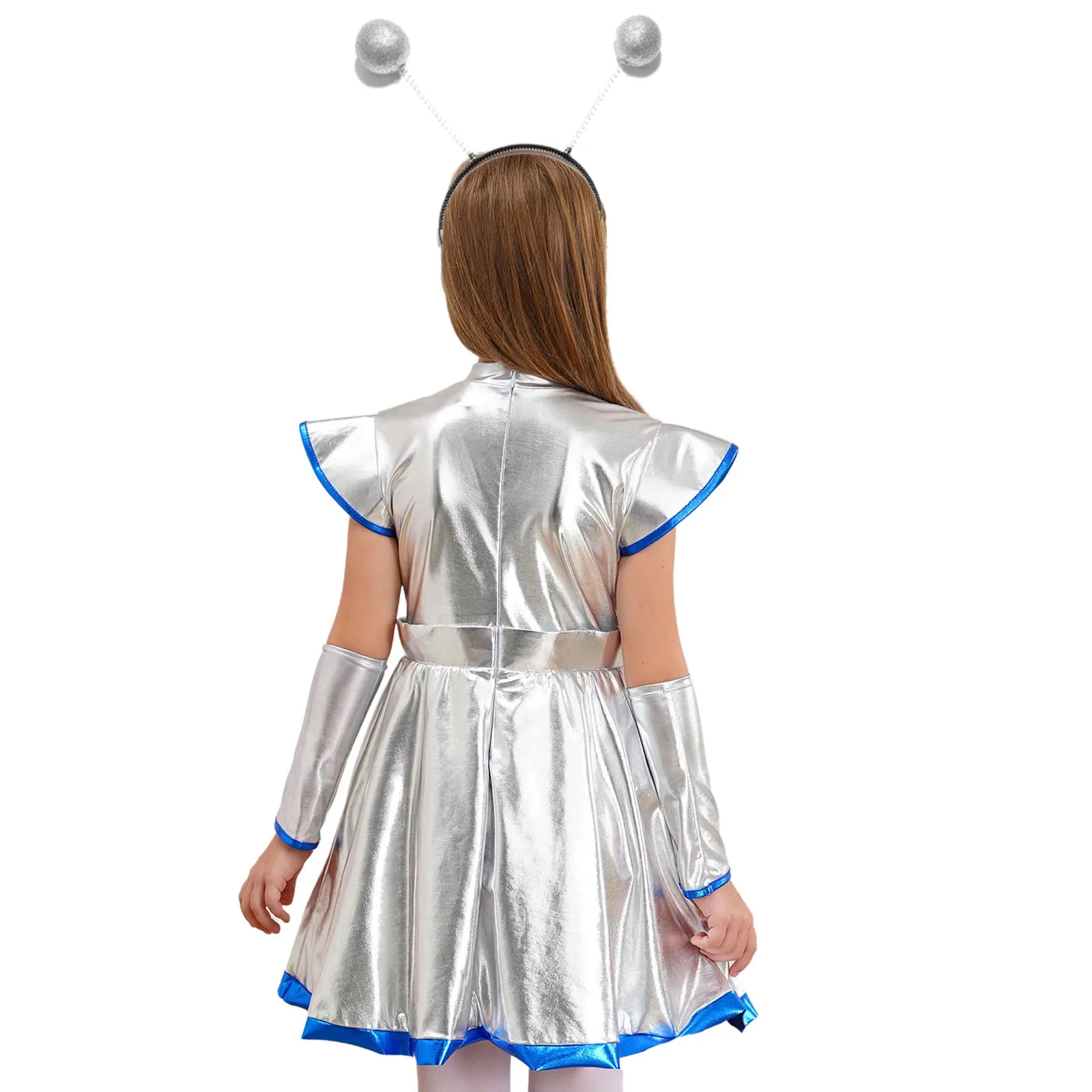 Детский костюм для косплея на Хэллоуин девочек блестящее вечернее платье-пачка с