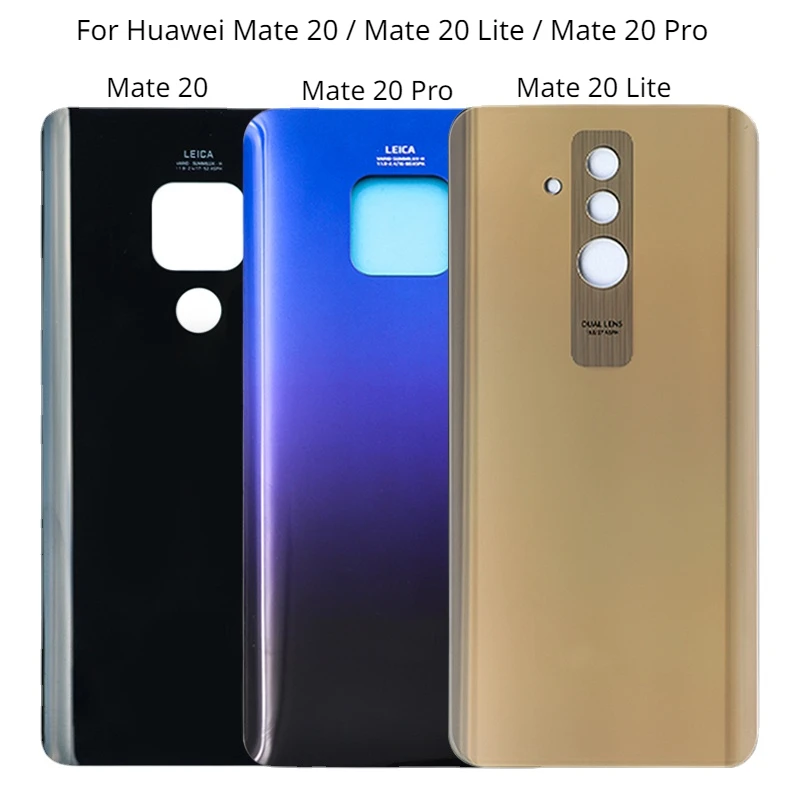 

For Huawei Mate 20 / Mate 20 Lite / Mate 20 Pro Battery Back Cover 3D Glass Panel Rear Door Housing Case Adhesive Replace