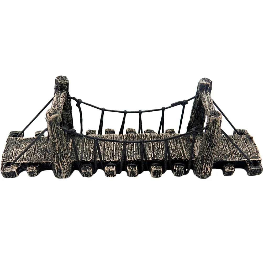 

Bridge Aquarium Tank Resin Hideout Drawbridge Cave Decorations Terrarium Shrimp Decor Underwater Arch Garden Shelter Decoration