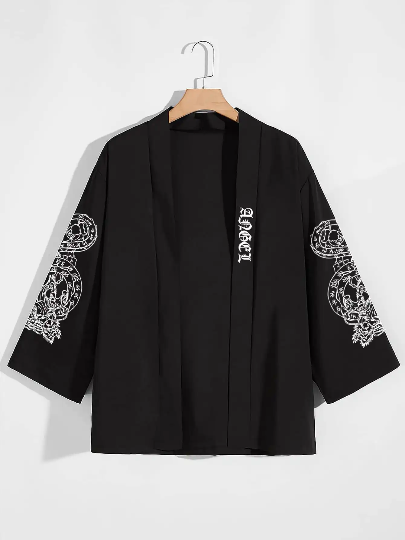 

Мужская рубашка-кимоно с рукавом 2022 и цифровым принтом