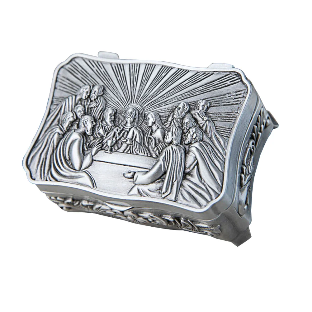 Keepsake Holder Jewelry Organizer Retro Earrings Souvenir Storage Case Zinc Alloy Vintage