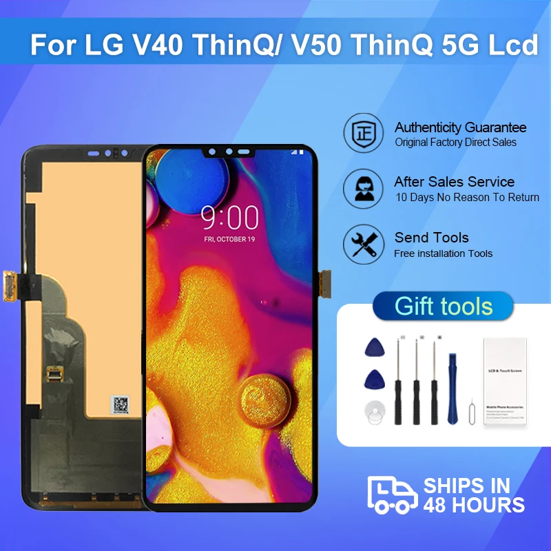

1Pcs 6.4 Inch V40 ThinQ Screen For LG V40 Lcd Touch Digitizer Assembly Repair V50 ThinQ 5G Display Free Shipping With Tools