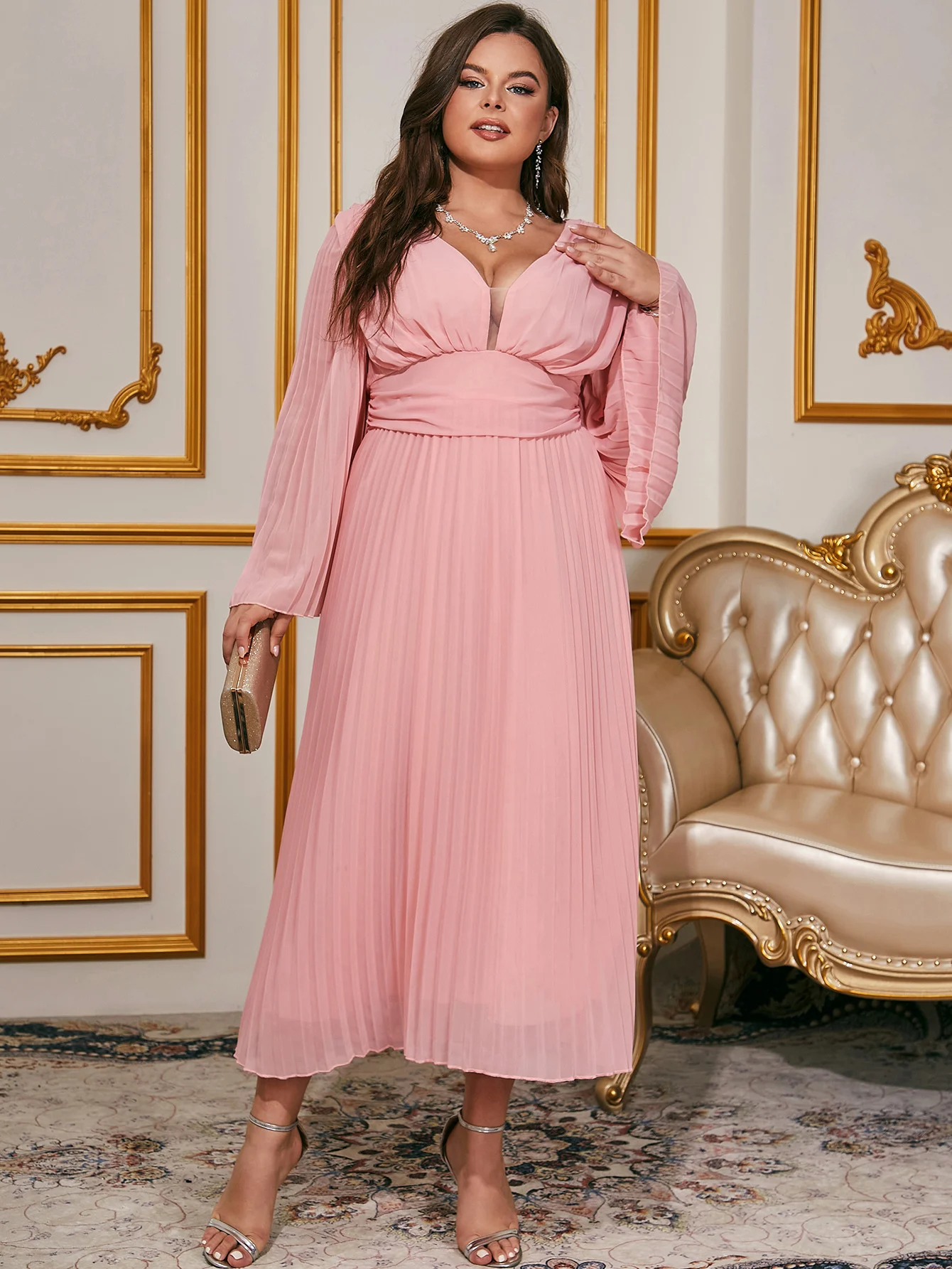 Женское свадебное платье с открытой спиной однотонное плиссированное невесты