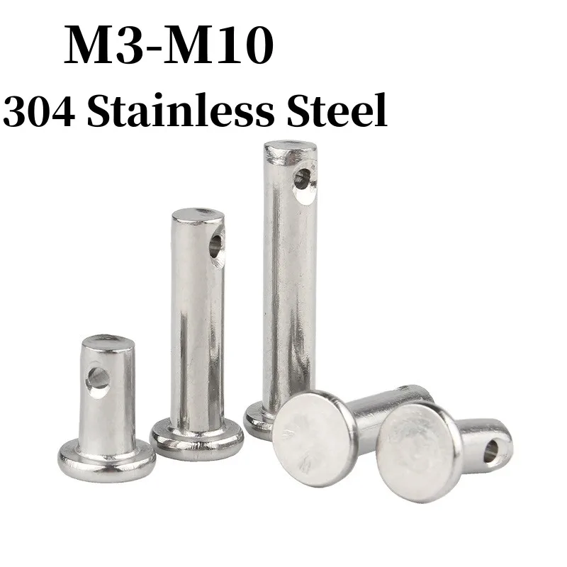 

M3 M4 M5 M6 M8 M10 304 Stainless Steel Shaft Flat Head With Hole Cylindrical Pin Positioning Pin