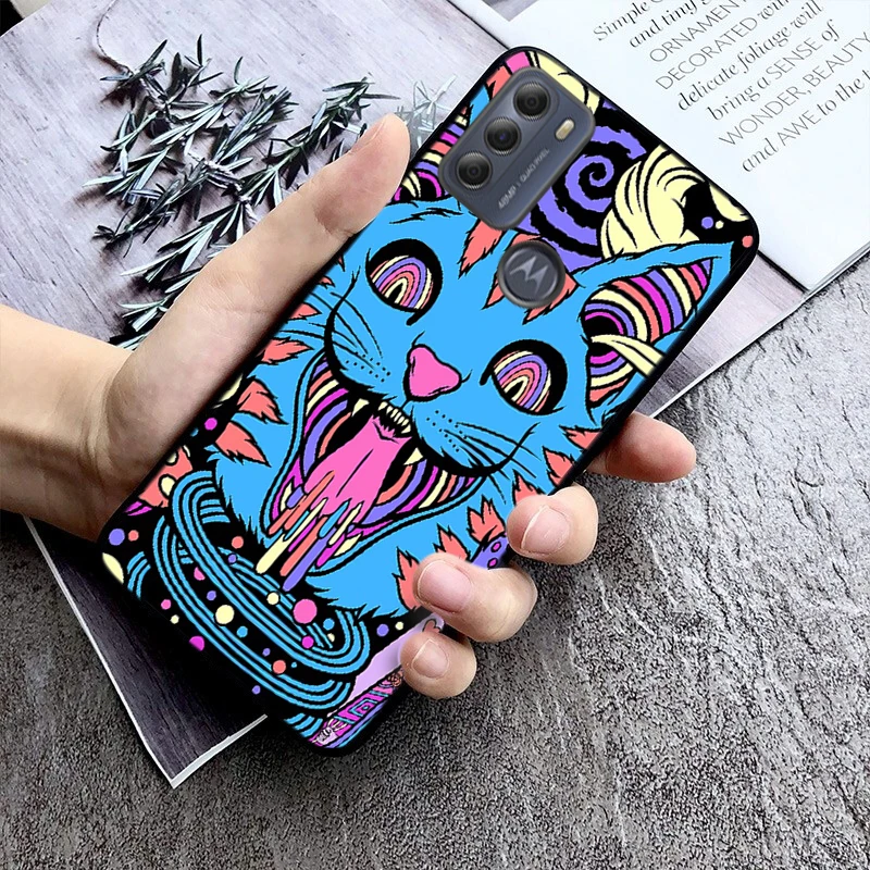 Чехол для телефона психоделический Trippy Motorola Moto One E7 power E7Plus E6S E20 E40 Power Edge 20 Fusion Lite Pro