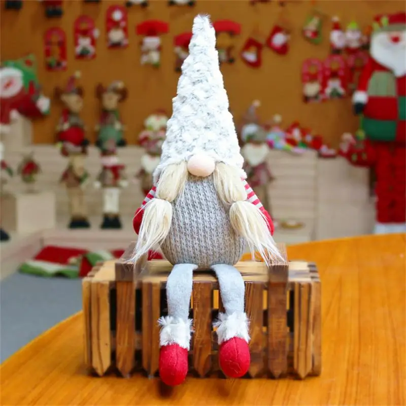 

Рождественская Кукла без лица, рождественские художественные поделки, рождественские украшения, выдвижная кукла Санта, домашний Рождественский новогодний декоративный инструмент