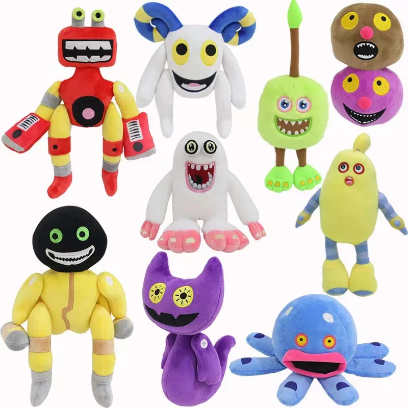

New Peluches My Singing Monsters Plush Toy Cartoon Game Wubbox Plush Toys Soft Stuffed Horror Game Doors Plush Doll for Kids