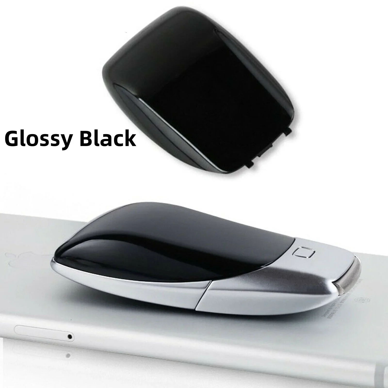 

1 шт., чехол для смарт-ключа, задняя крышка, глянцевый черный для Mercedes Benz C E S Class GLE W177 W213, автомобильные аксессуары 2019-UP