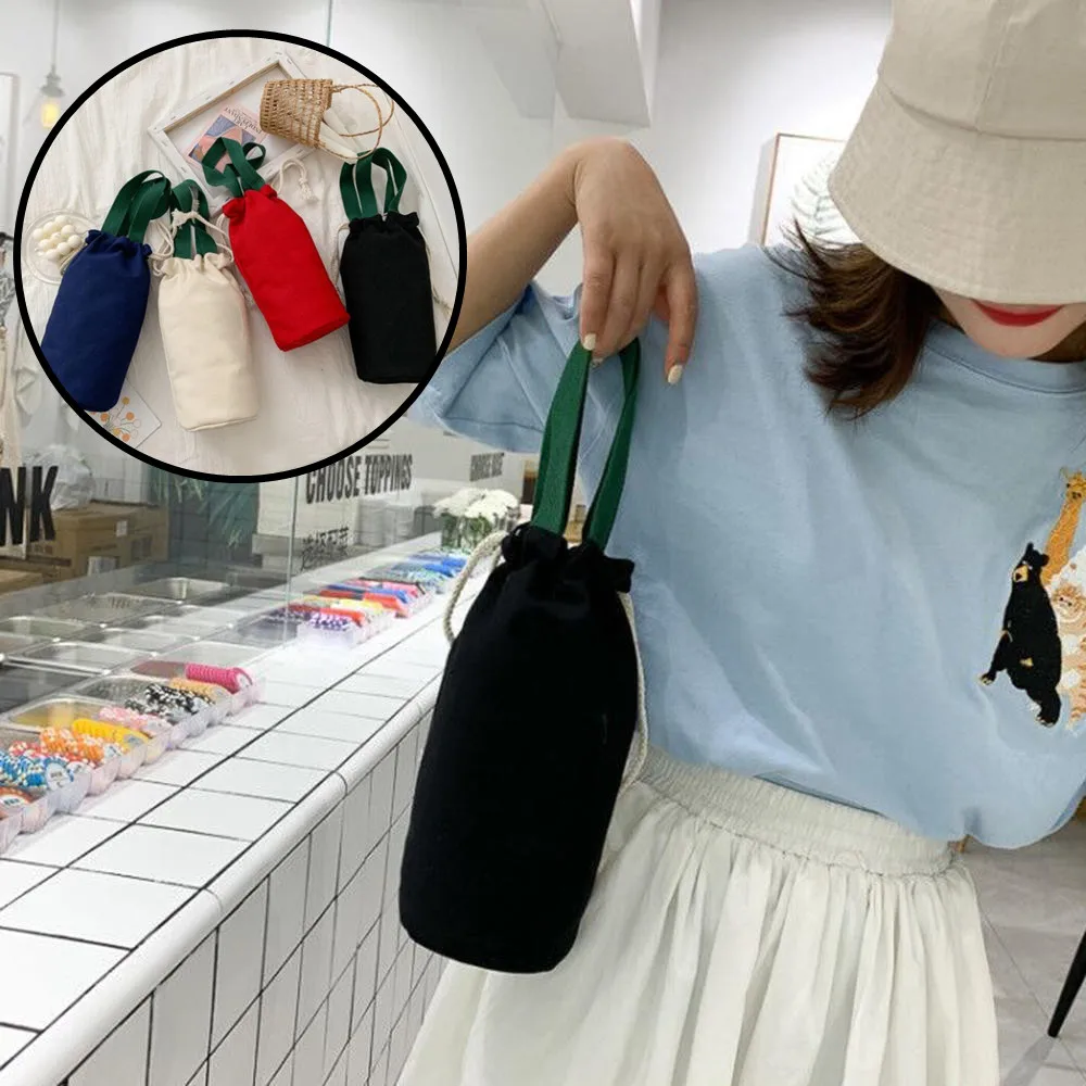 Портативный Холщовый Термос С Веревкой Сумка Для Хранения Держатель Чашки