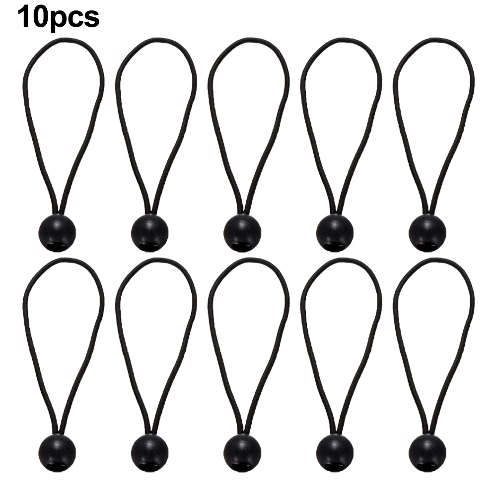 

10Pcs Elastic Fixed Plastic Rope Trampoline Fixed Elastic Rope Ball Tent Ball Plastic Ball Head Elastic Rope Camping Accessories