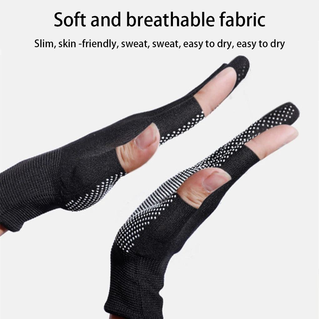 

Рукавицы мотоциклетные для фитнеса и защиты от ветра, удобные спортивные аксессуары, гибкие черные митенки без пальцев, защита от солнца, 5