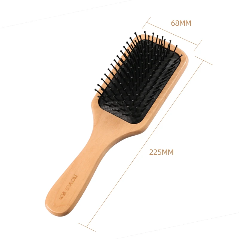 Гребень для сглаживания волос NOVUS деревянная Антистатическая щетка массажная