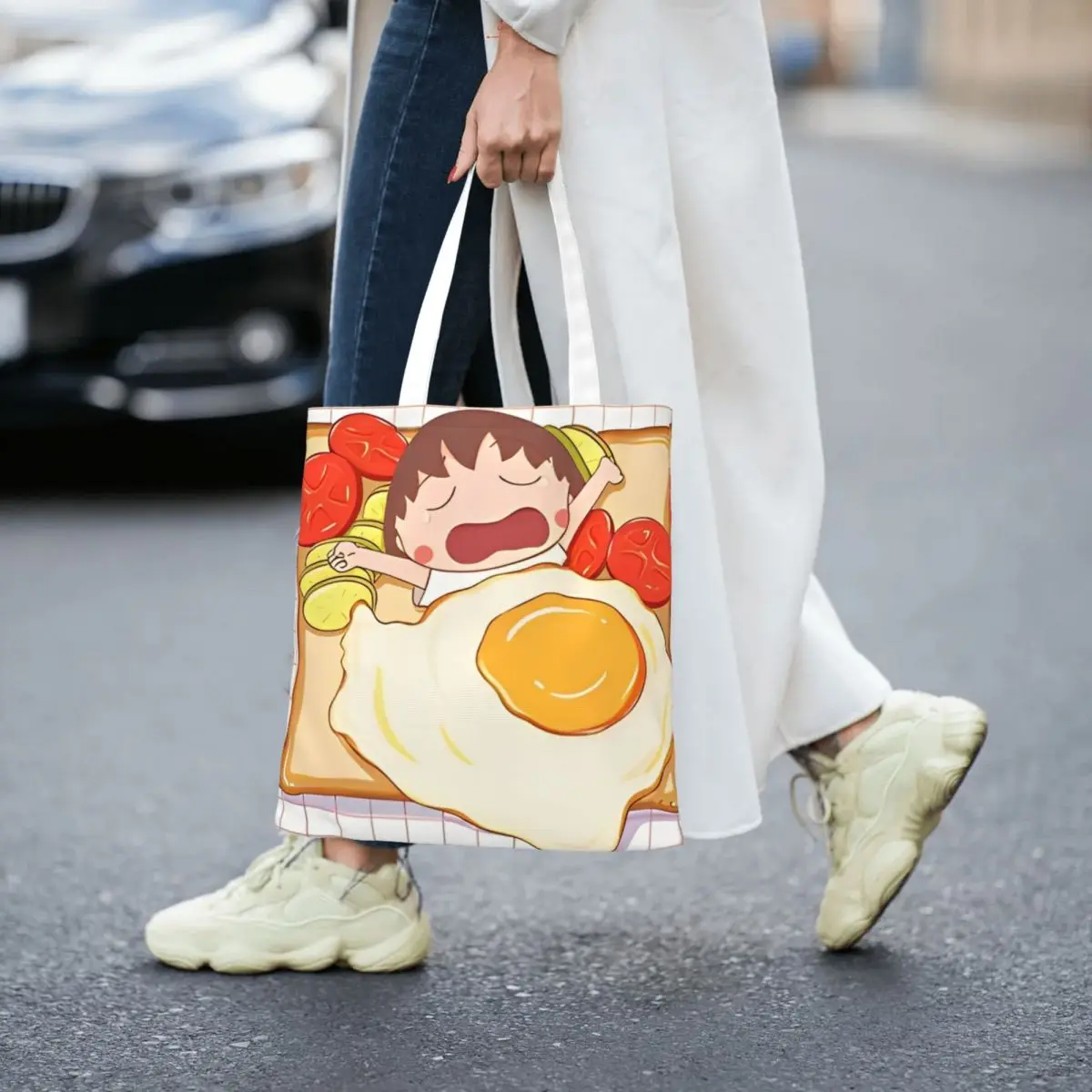 Чиби Маруко мультфильм аниме холст сумка-тоут яйцо одеяло продуктовые сумки