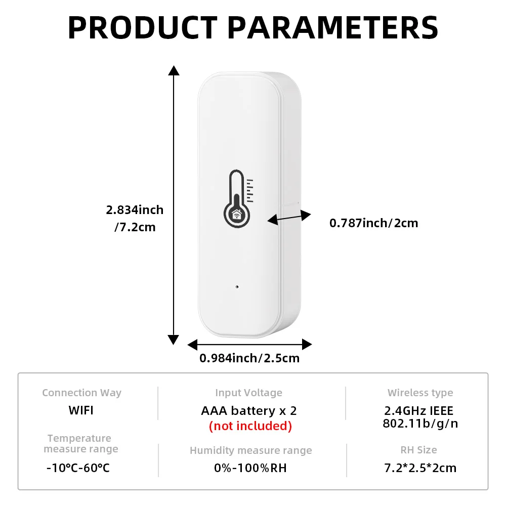 Wi-Fi/ZigBee Термометр И Гигрометр Умное Домашнее Устройство Tuya Для Измерения