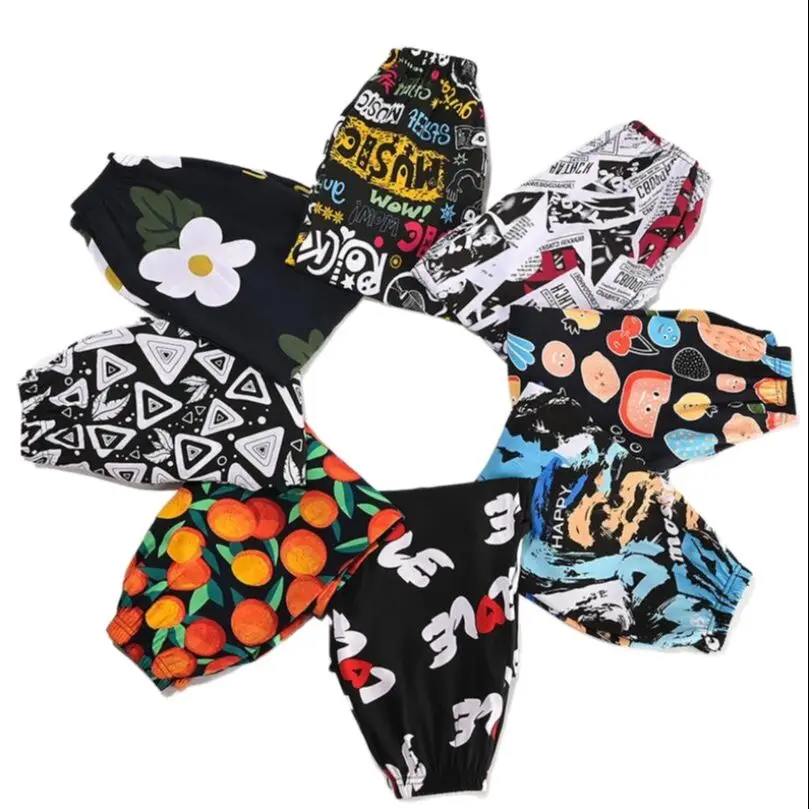 Летние свободные брюки для маленьких мальчиков и девочек тонкие длиной до