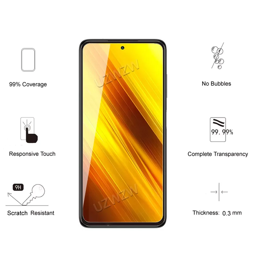 For Xiaomi Poco X3 NFC / X3 Pro / X3 GT 5G Full Coverage Tempered Glass Phone Screen Protector Protective Guard Film 2.5D