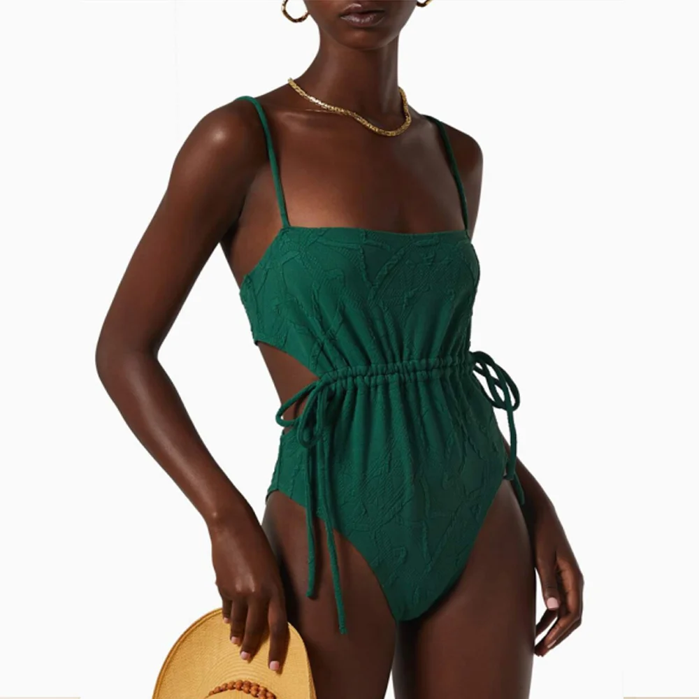 

Летний сексуальный купальник, одежда для серфинга, однотонная Зеленая Пляжная одежда, дизайнерский купальный костюм, роскошное бикини с от...
