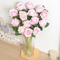 1pc5pcs romantic artificial flowers silk rose long branch bouquet wedding home wreath decor fake flowers valentines day gifts