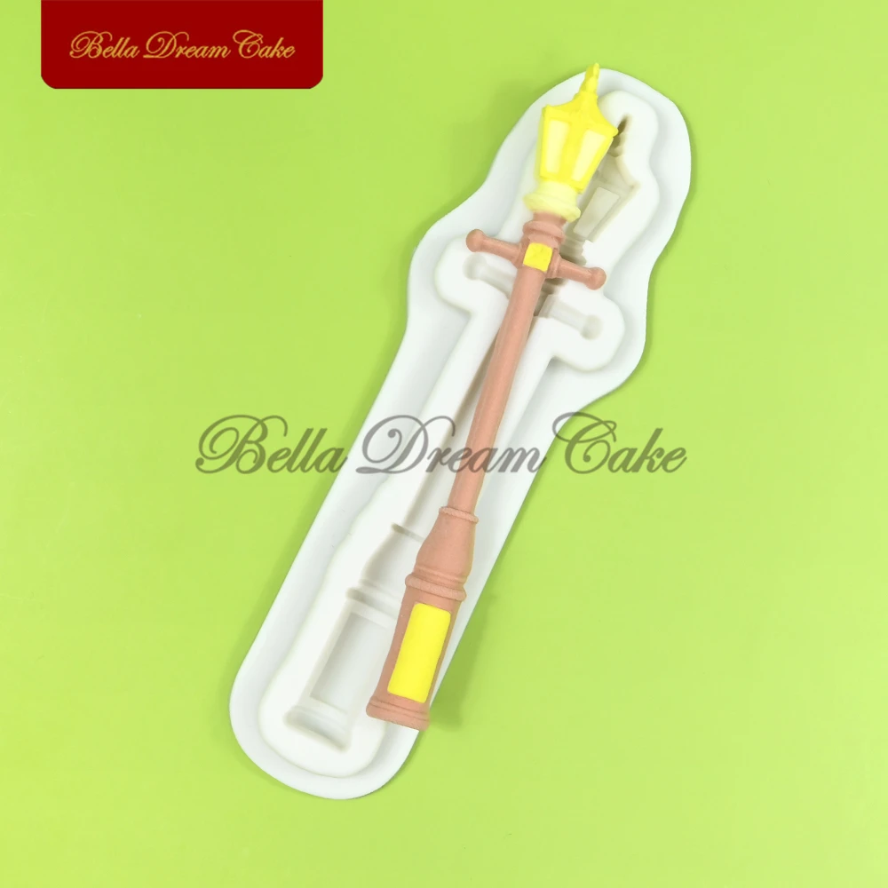 Мини-лампа дизайн столба силиконовая форма для помадки ​ 3D шоколада сделай сам