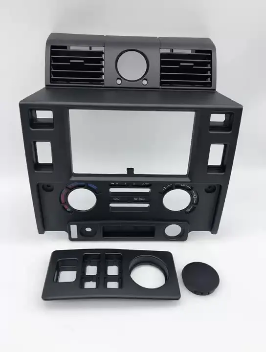 

Car styling Tuning Interior Parts Double Din Fascia Kit for Land Rover Defender glossy black matt black CARBON LOOK