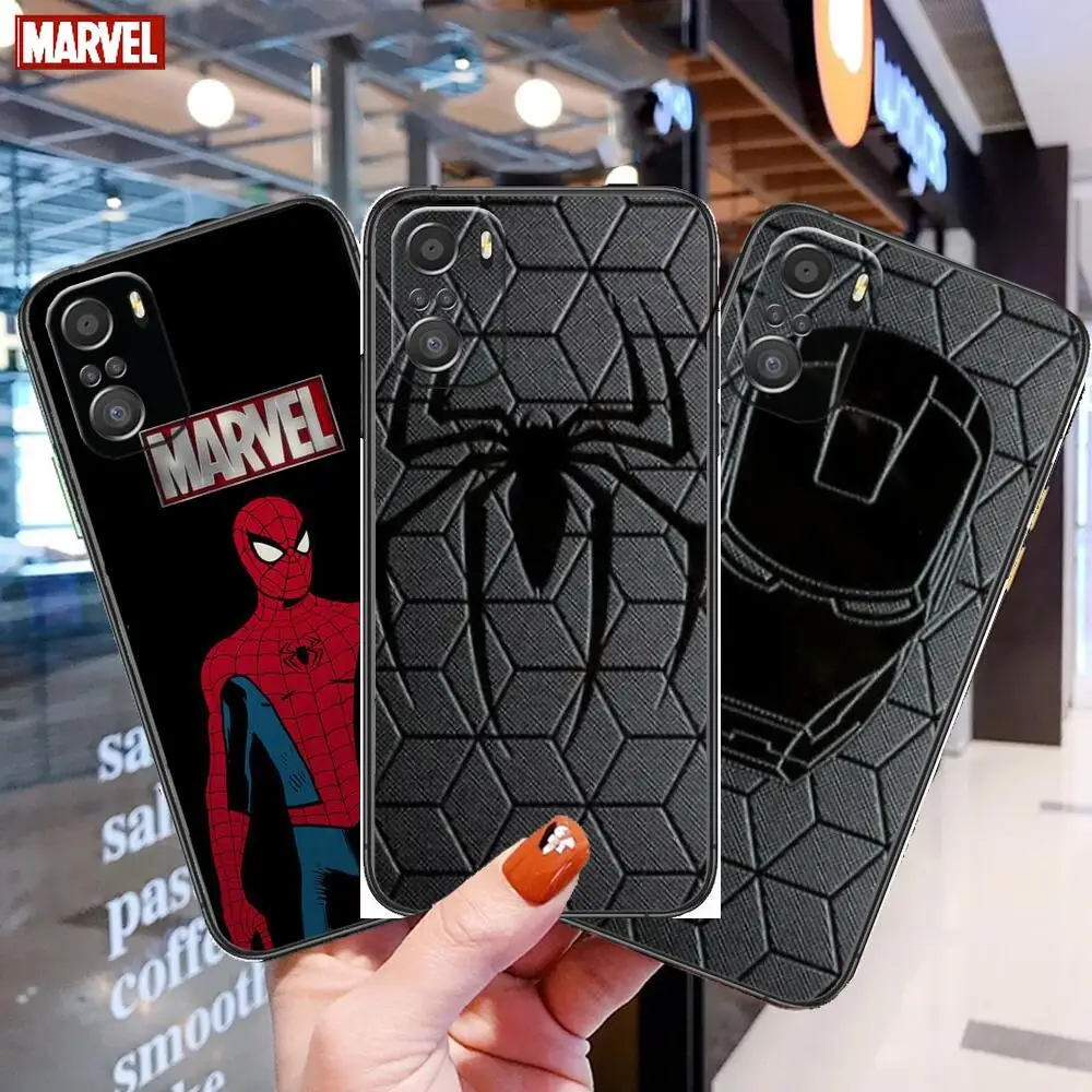 

Marvel Iron Man Spiderman For Xiaomi Redmi Note 10S 10 9T 9S 9 8T 8 7S 7 6 5A 5 Pro Max Soft Black Phone Case