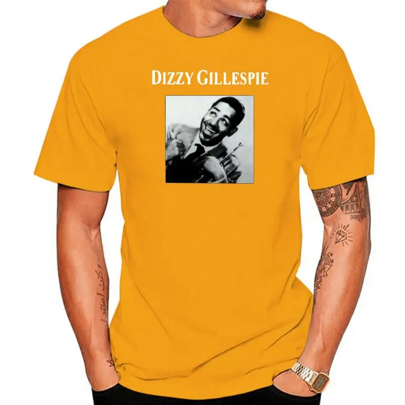 

New Dizzy Gillespie Tee Jazz Trumpeter Mens Black T-Shirt Size S-2Xl For Youth Middle-Age The Old Tee Shirt