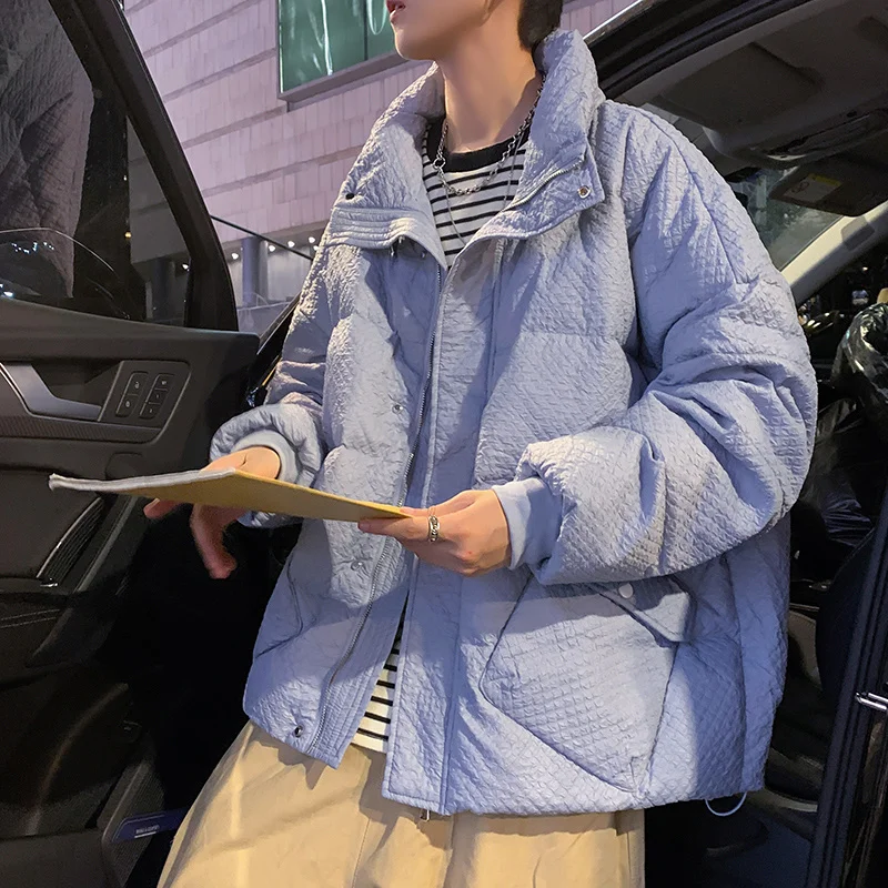 Winter Jacket Men Warm Fashion 4-color Oversized Thick Down Jacket Men Korean Loose Thicken Short Coat Mens Parker Clothes M-2XL