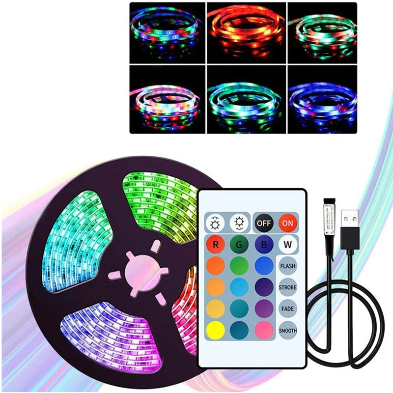 

Светодиодная лента RGB с Bluetooth, 5 В, для подсветильник Ки телевизора