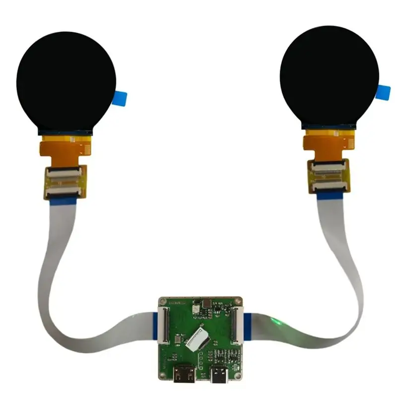 Фото Лучший SPI RGB 40-контактный 480x480 двойной круглый ЖК-модуль для умного дома, роботов и автомобилей №1