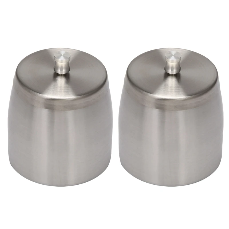 

2X Cigar Ashtray Stainless Steel Car Ashtray With Lid For Indoor Outdoor Big Capacity Windproof Rainproof For Smokers