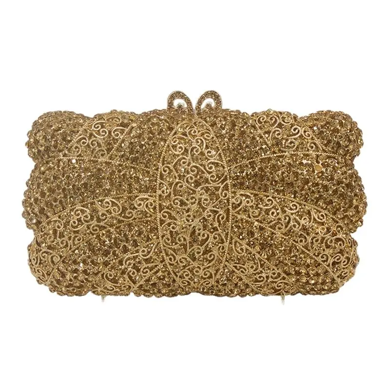 

Женский вечерний клатч с бриллиантами, золотистый, цвета шампанского