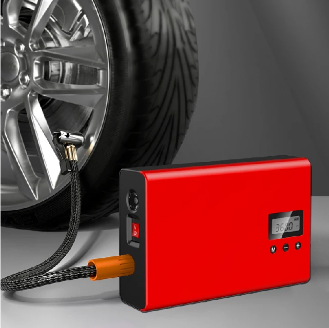 

18000mAh Rechargeable Car jump Starter Digital Air Compressor Pump Portable Smart Emergency Car Tire Inflator with Tool Box