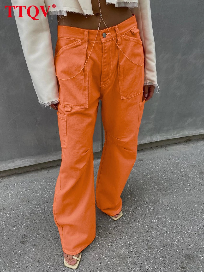 

TTQV Fashion Green Cotton Women's Pants Autumn Elegant Pocket Solid Trousers Casual Full Length Pants Female Clothing Streetwear