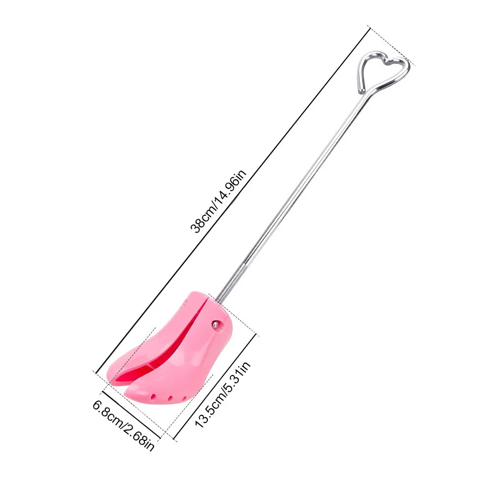 1Pair Shoe Tree Stretcher For Boots Adjustable Length Ergonomic Handle High Heels Sneaker Tree Wide Feet  Pink Color Shoe Tree