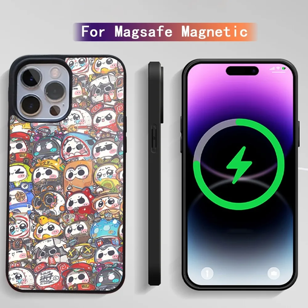 Чехол для телефона Bangboo Zenless Zone Zero Game iPhone 15 14 13 12 11 Plus Pro Max Magsafe с магнитной