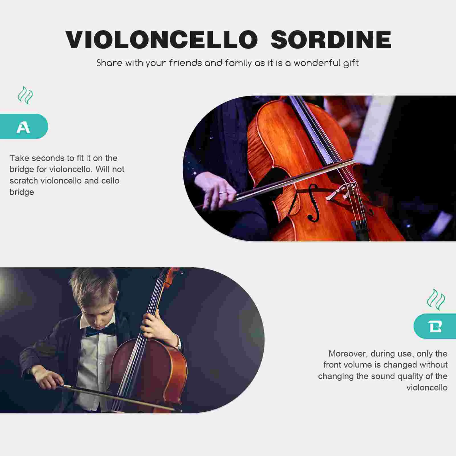Cello Mute Silencer Violoncello Practice Rubberreducer Volume Violin Durable Supply Instruments Musical Sordine Pad Round enlarge