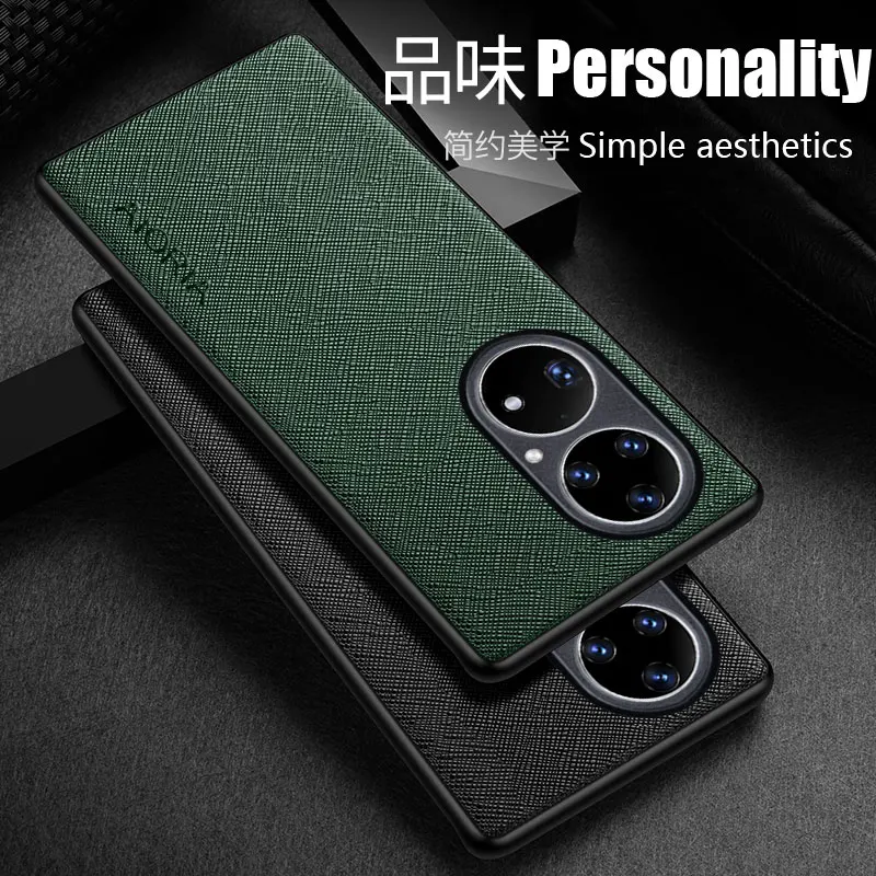 

case for Huawei P50 Pro P50 5G cover coque with concise and atmospheric cross pattern phone cover for huawei P50 pro case