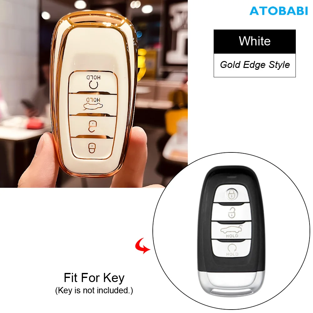 Чехол для автомобильного ключа из ТПУ, чехлы для дистанционного управления, защитный брелок для ключей, автоаксессуары для FAW Hongqi 2023, E-HS9, H5 H9 2020 2021 2022