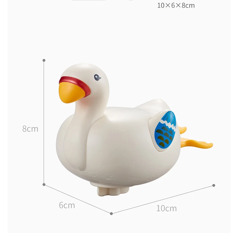 Water Toys Baby Bath Toys On The Chain Wind Up Swimming Little White Goose Bathroom