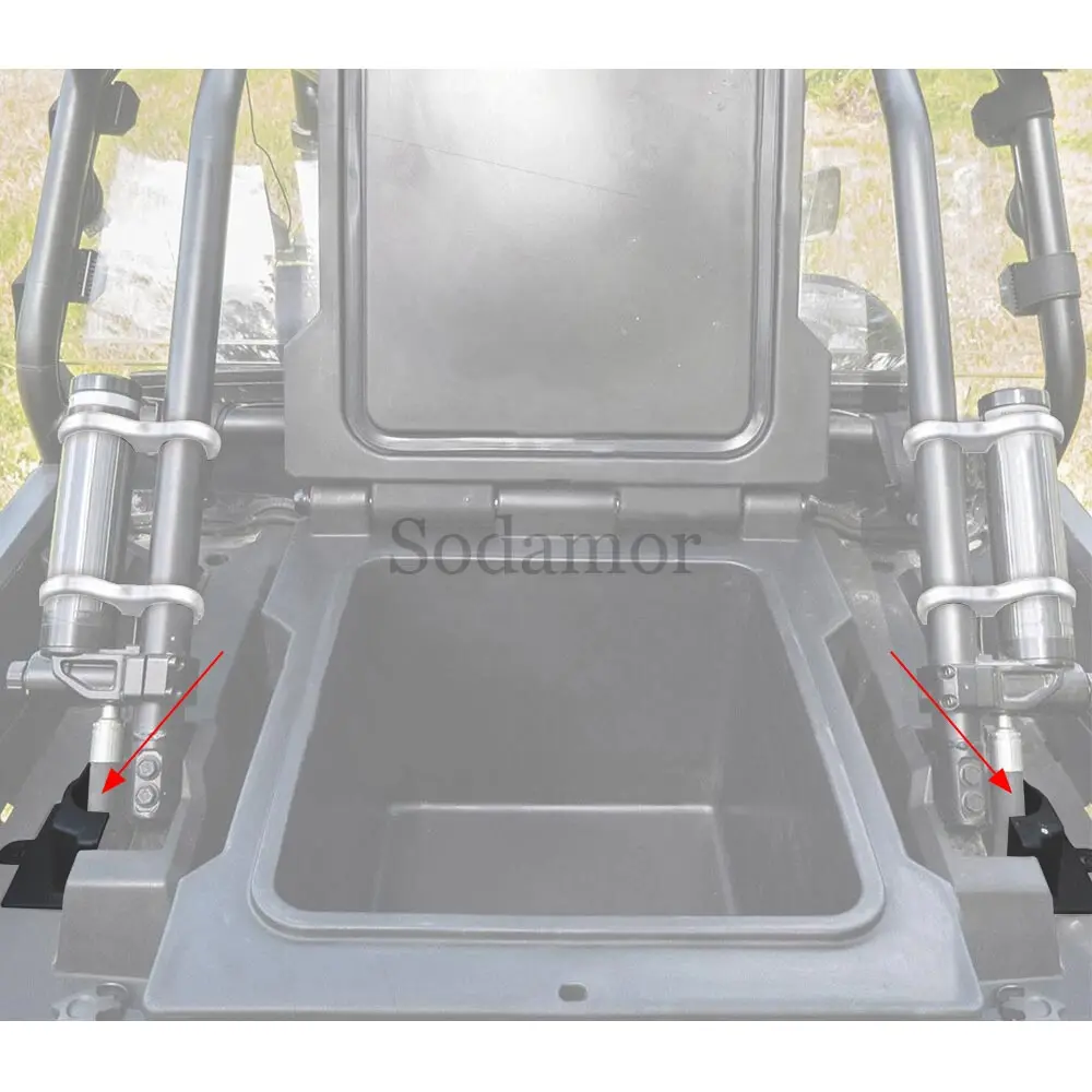 Фото Для Polaris RZR XP 1000 EPS 2015 2016 2017 2018 # 5452043-070 5452044-070 Деталь для UTV, 1 пара, панель резервуара амортизатора, пластик, черный №5