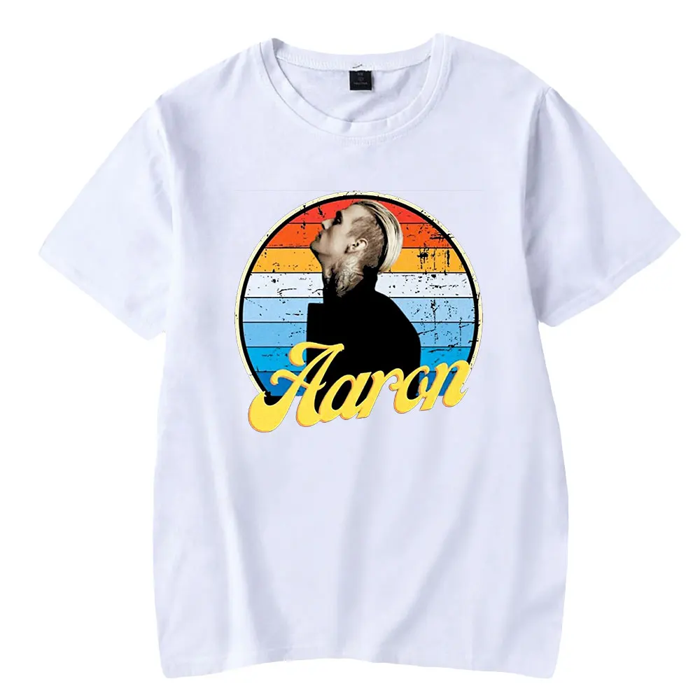 

New in Rip Aaron Carter Merch T-shirt Crewneck Short Sleeve Tee y2k Streetwear Rest in Peace Young Singer Unisex Top