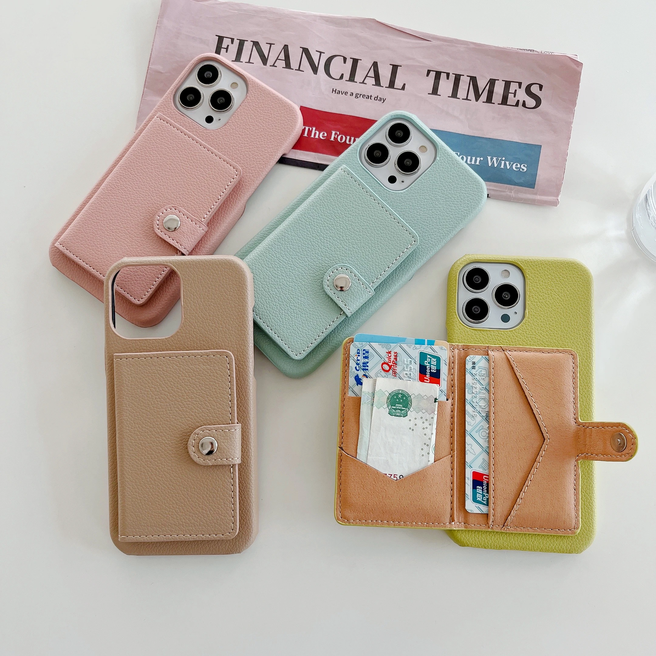 

Luxury Leather Wallet Phone Case For iPhone 14 Pro Max 13 12 11 X XS XR 7 8 Plus Cover With Cards Cash Slot Prptection Fundas