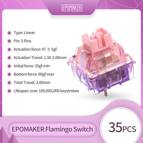 Переключатели EPOMAKER Flamingo 35 шт.