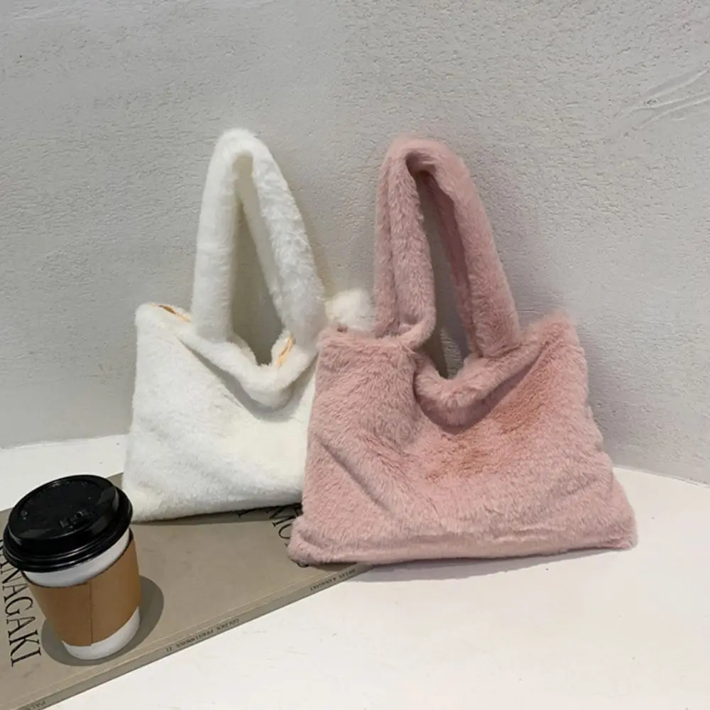 

Женская милая сумка, Осень-зима, новая сумка через плечо в японском стиле, плюшевая сумка, сумка, роскошные сумки, дизайнерские сумки