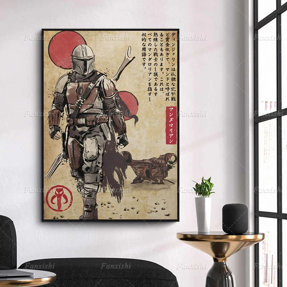 

Canvas Painting Home Decor Prints Classic Movie Star Wars Warrior Pictures Wall Art Modular Vintage Poster Bedside Background