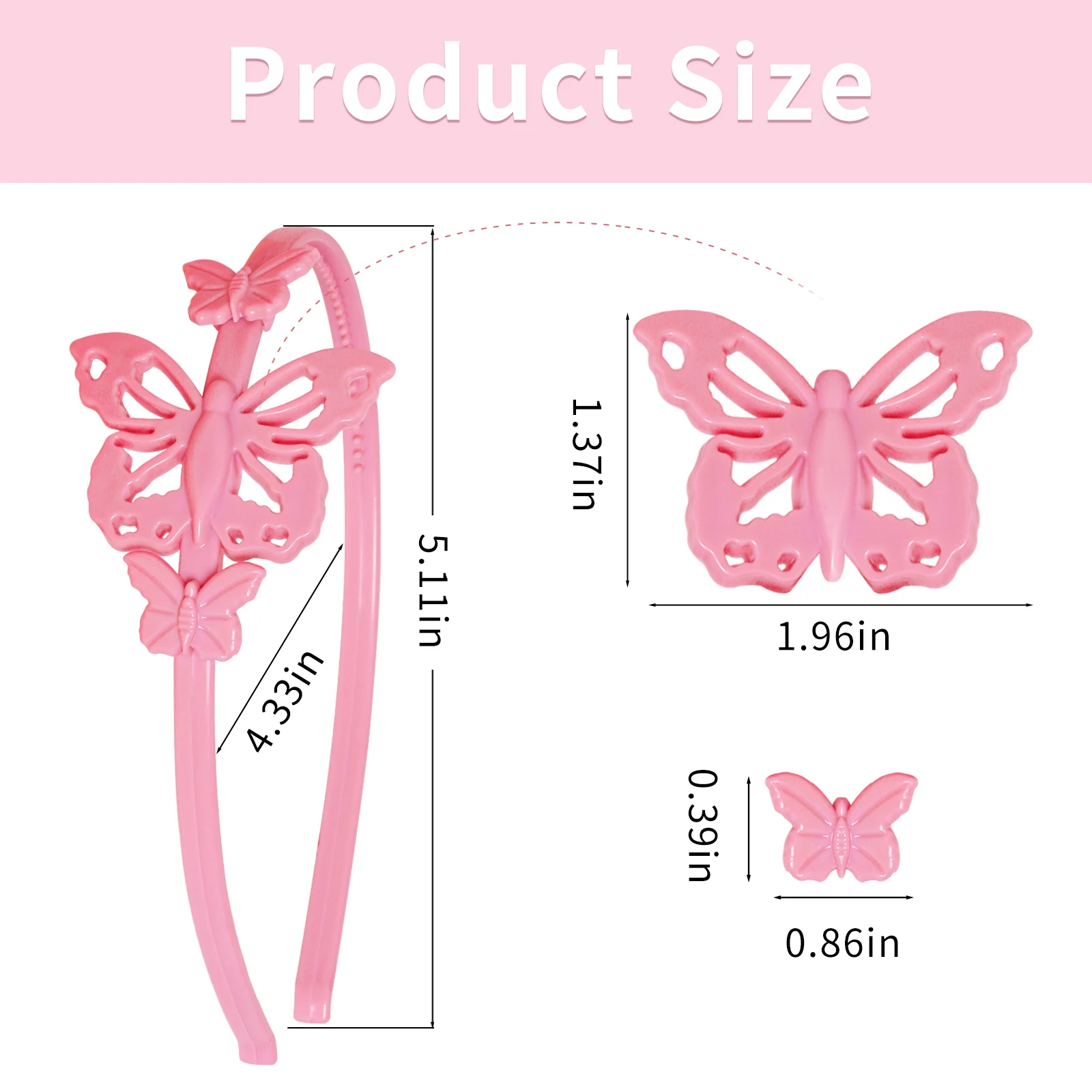 

Повязка на голову с бабочками женская, модный празднивечерние аксессуар для волос, подарок для девочек и детей